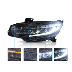 VLAND LED Headlights For 2016-2021 Honda Civic Canada