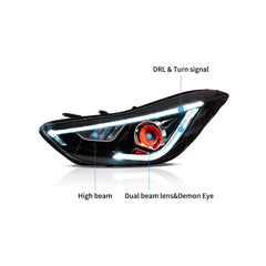 VLAND LED Headlights for Hyundai Elantra Sedan/Coupe 2011-2015 Canada
