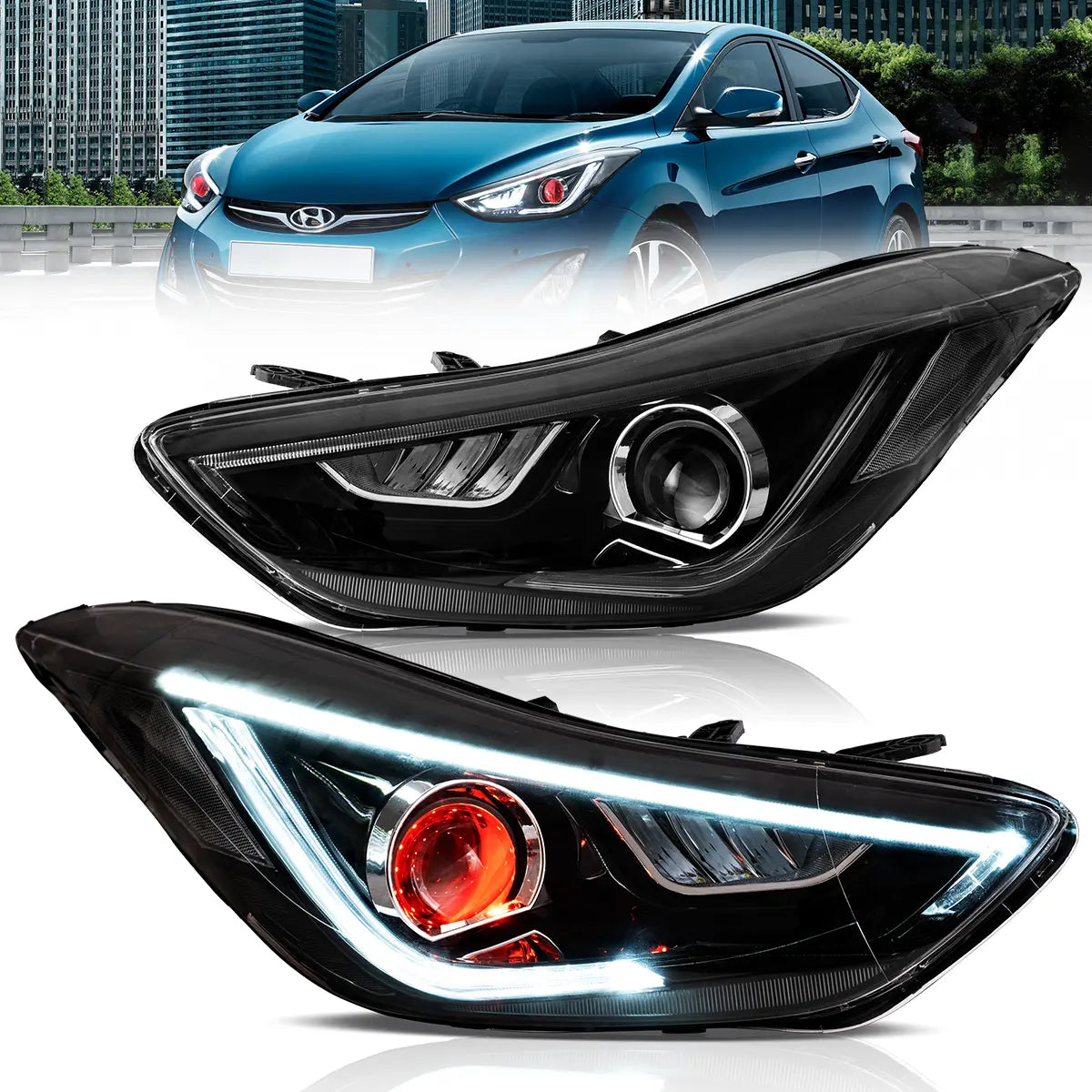 VLAND LED Headlights for Hyundai Elantra Sedan/Coupe 2011-2015 Canada