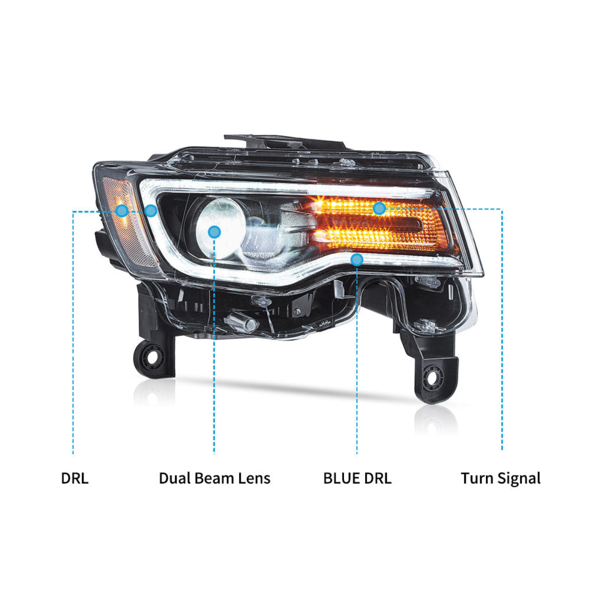 VLAND LED Headlights For 2014-2022 Jeep Grand Cherokee Canada