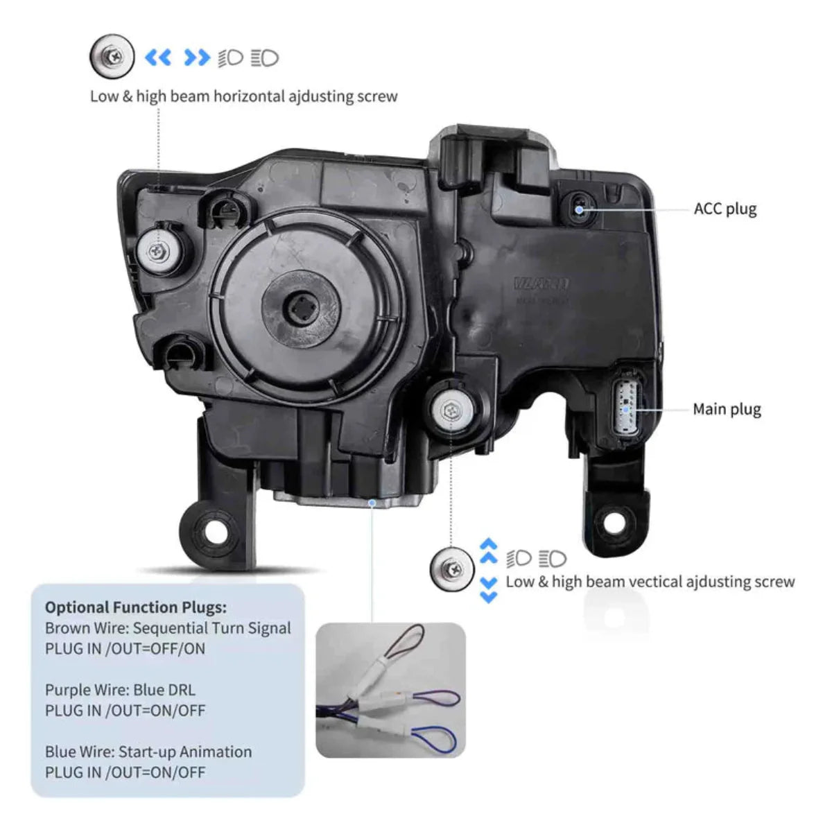 VLAND LED Headlights For 2014-2022 Jeep Grand Cherokee Canada