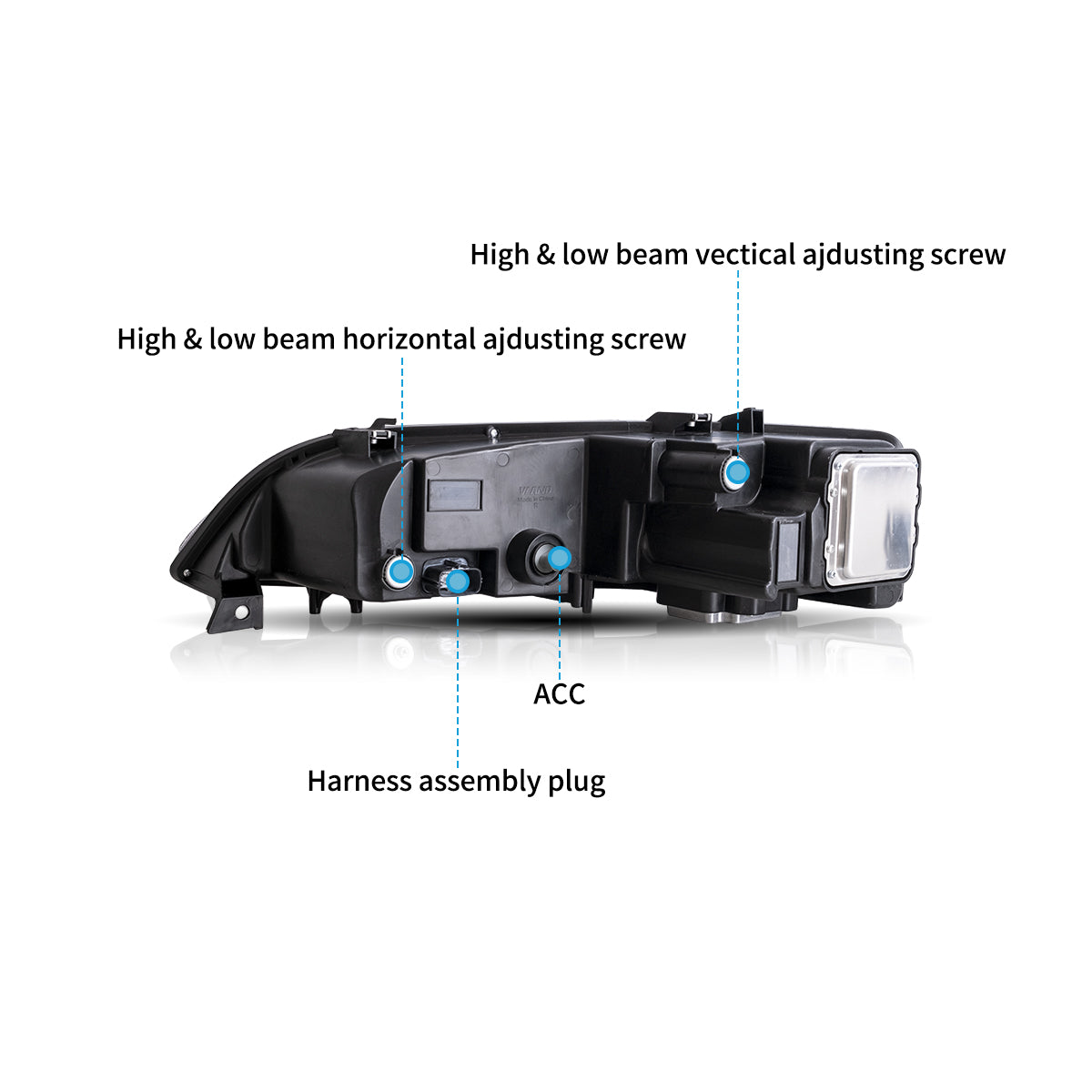 VLAND Full LED Headlights For 2002-2008 Mazda 6 Canada