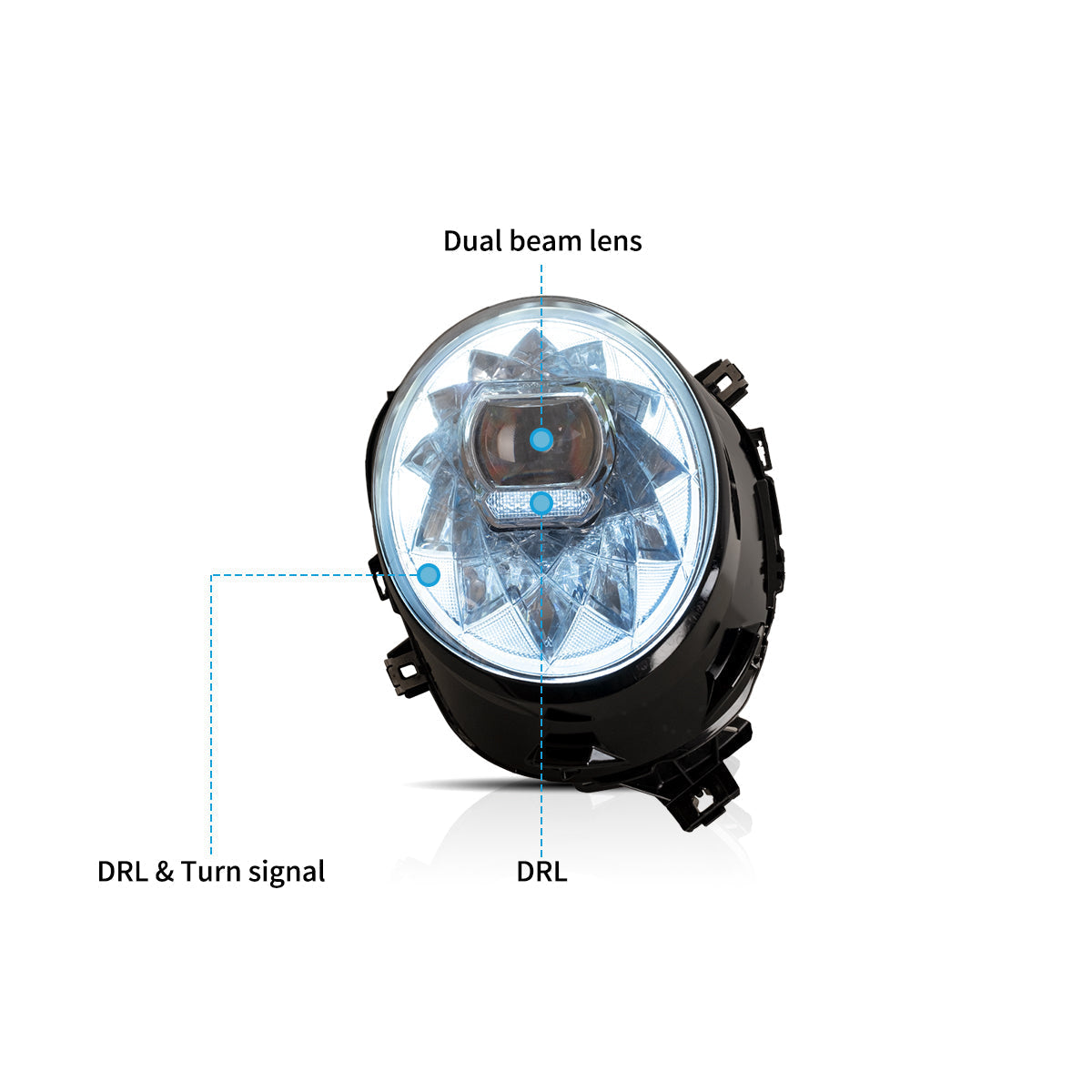 VLAND LED Headlights For 2014-2019 Mini Cooper F56 bentley style