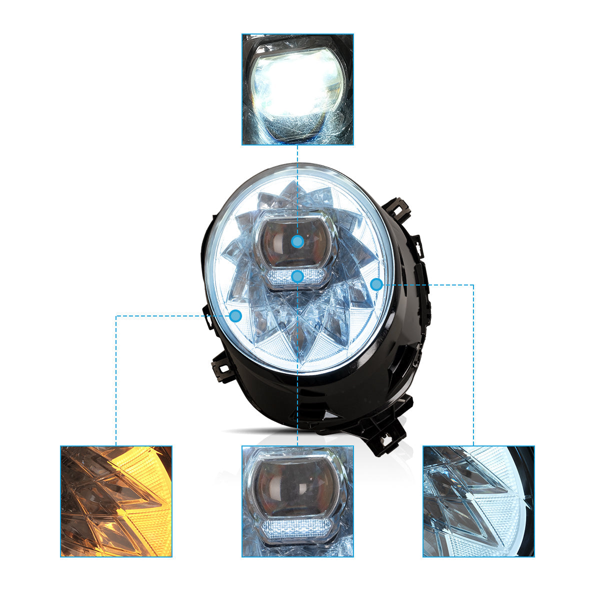 VLAND LED Headlights For 2014-2019 Mini Cooper F56 bentley style