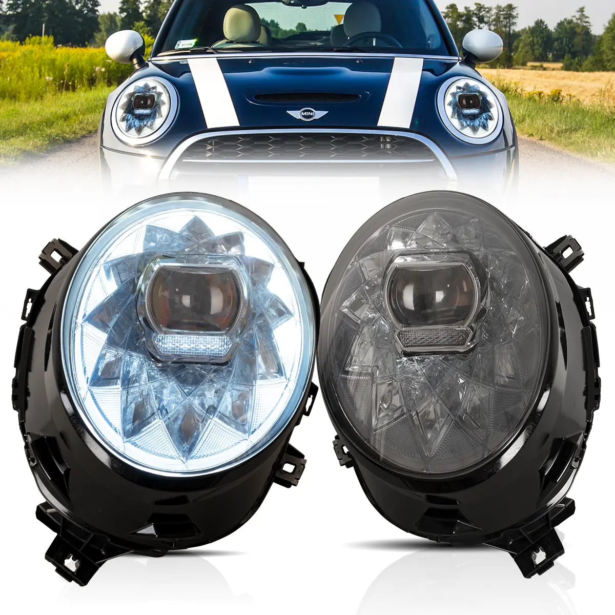 VLAND LED Headlights For 2014-2019 Mini Cooper F56 bentley style