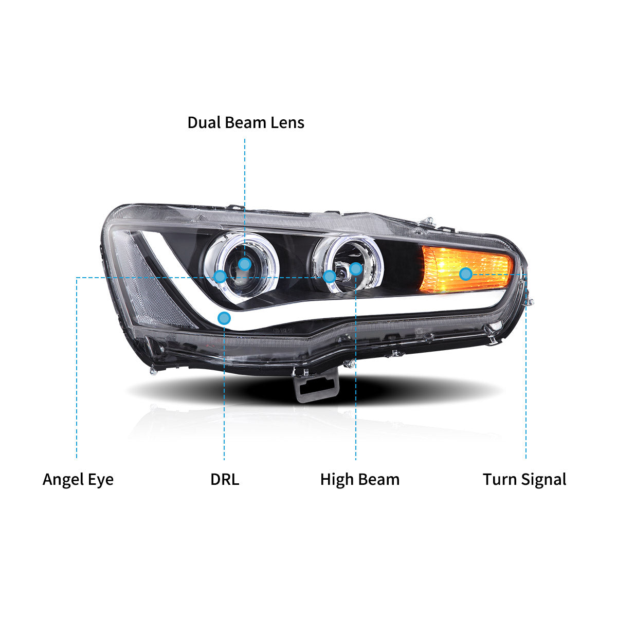 VLAND LED Headlights For 2008-2017 Mitsubishi Lancer / EVO X Canada