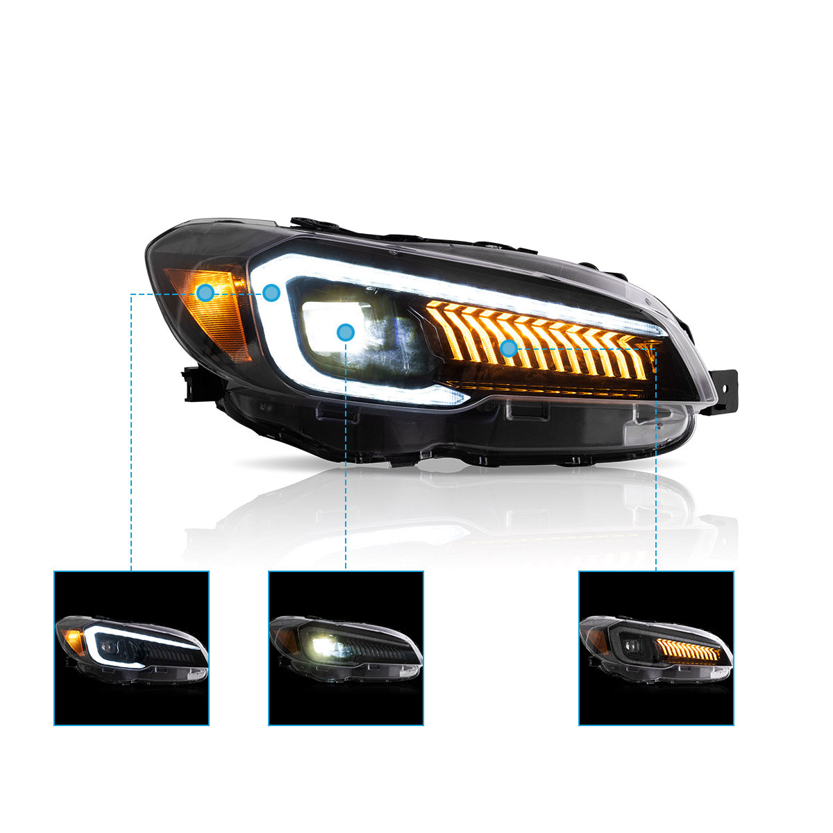 VLAND LED Headlights for 2015-2021 Subaru WRX Canada