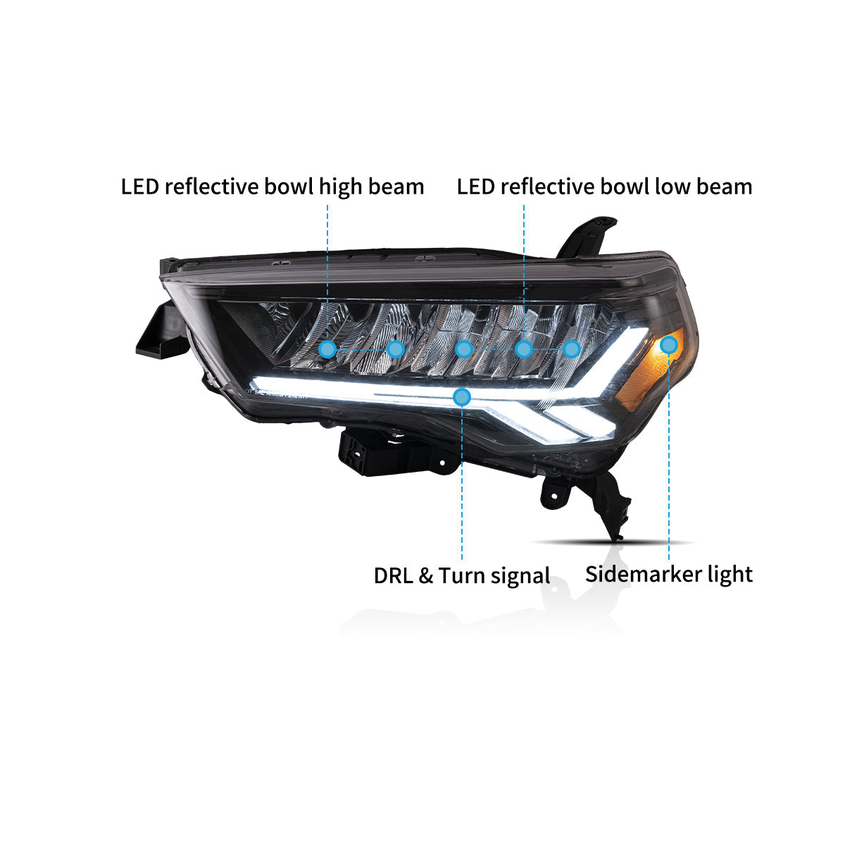 VLAND LED Headlights For Toyota 4Runner 2014-2024 Canada