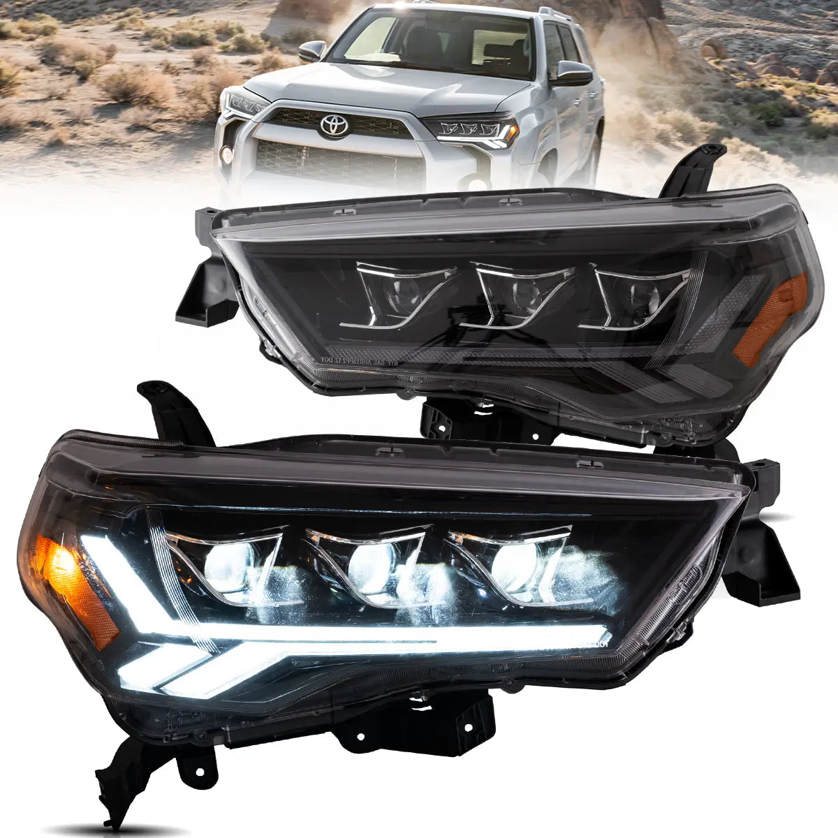 VLAND LED Matrix Headlights for 2014-2024 Toyota 4Runner N280 Canada