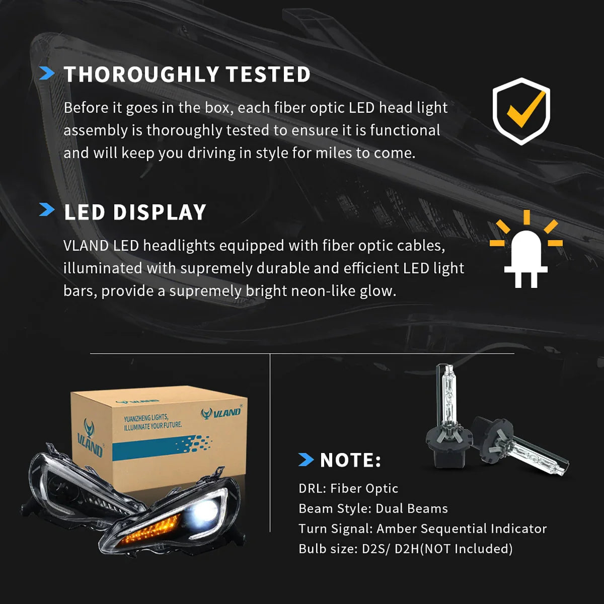 VLAND LED Headlights For 2012-2021 Toyota 86 & Subuaru BRZ & Scion FR-S Canada