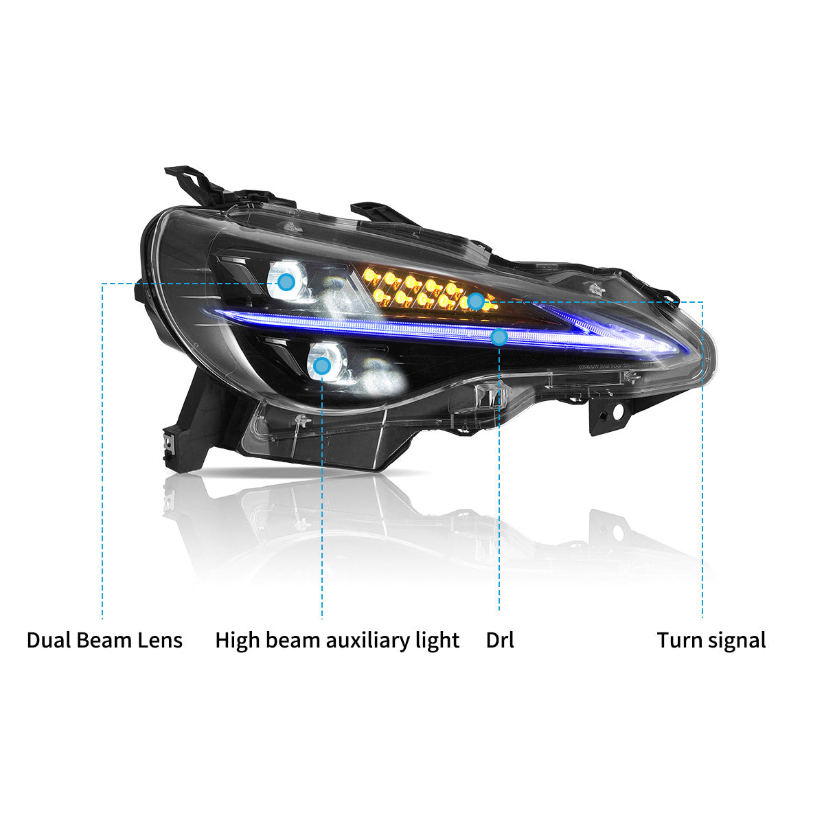 VLAND LED Headlights For 2012-2021 Toyota 86 GT86 & Scion Frs & Subaru Brz Canada