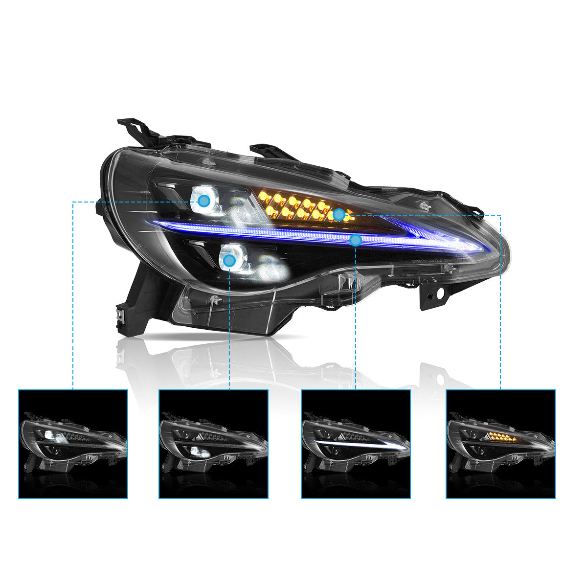 VLAND LED Headlights For 2012-2021 Toyota 86 GT86 & Scion Frs & Subaru Brz Canada