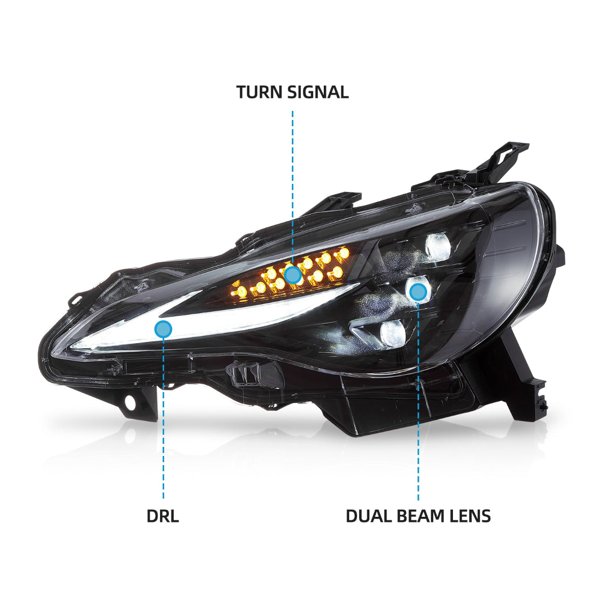VLAND RGB LED Headlights For 2012-2021 Toyota 86 & Scion Frs & Subaru Brz Canada
