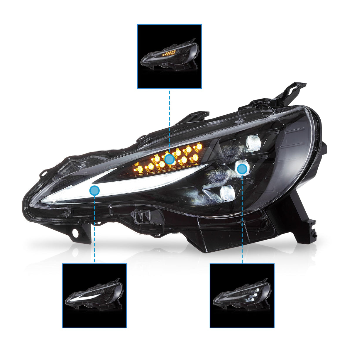 VLAND RGB LED Headlights For 2012-2021 Toyota 86 & Scion Frs & Subaru Brz Canada