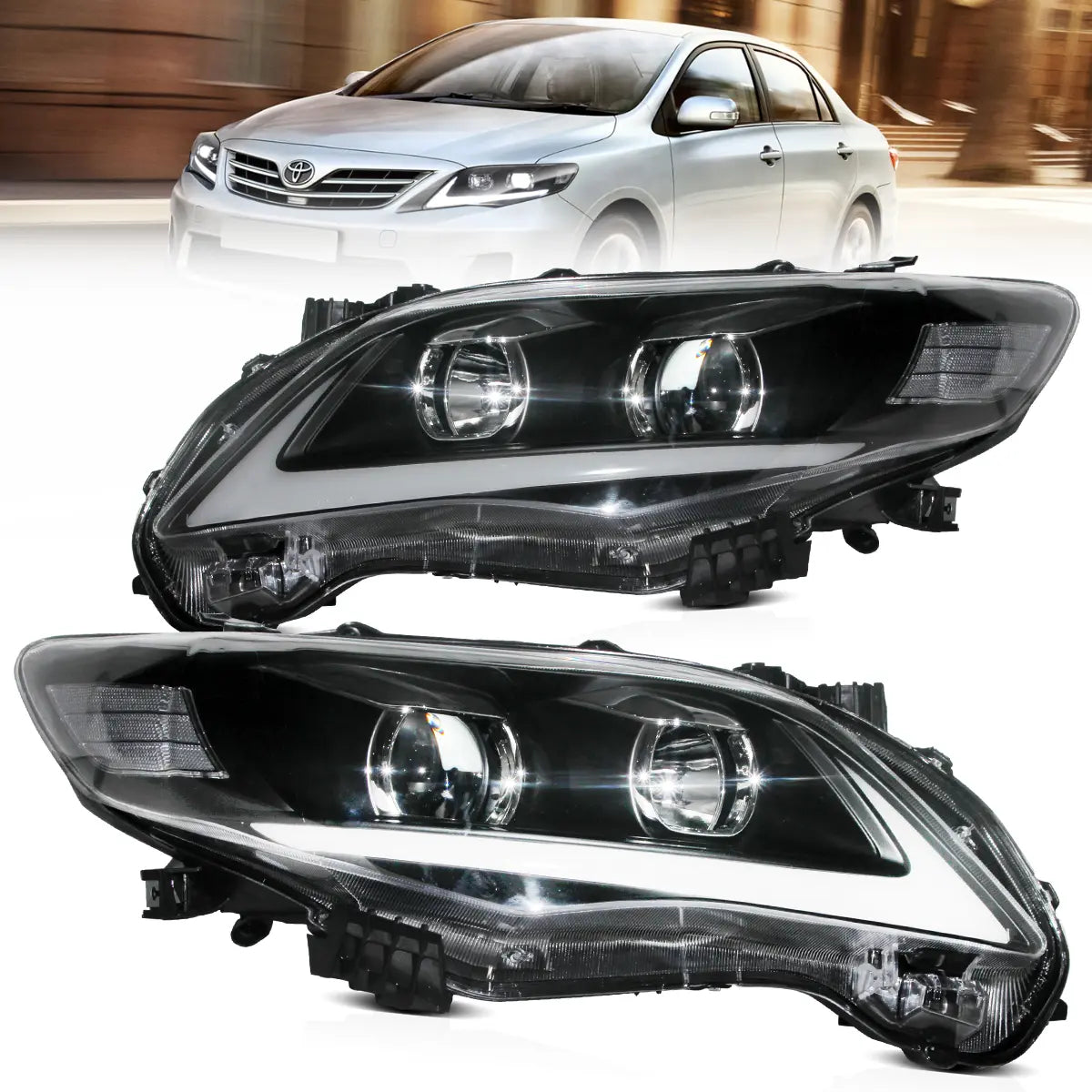 VLAND LED  Headlights for 2011-2013 Toyota Corolla(E140/E150) Canada