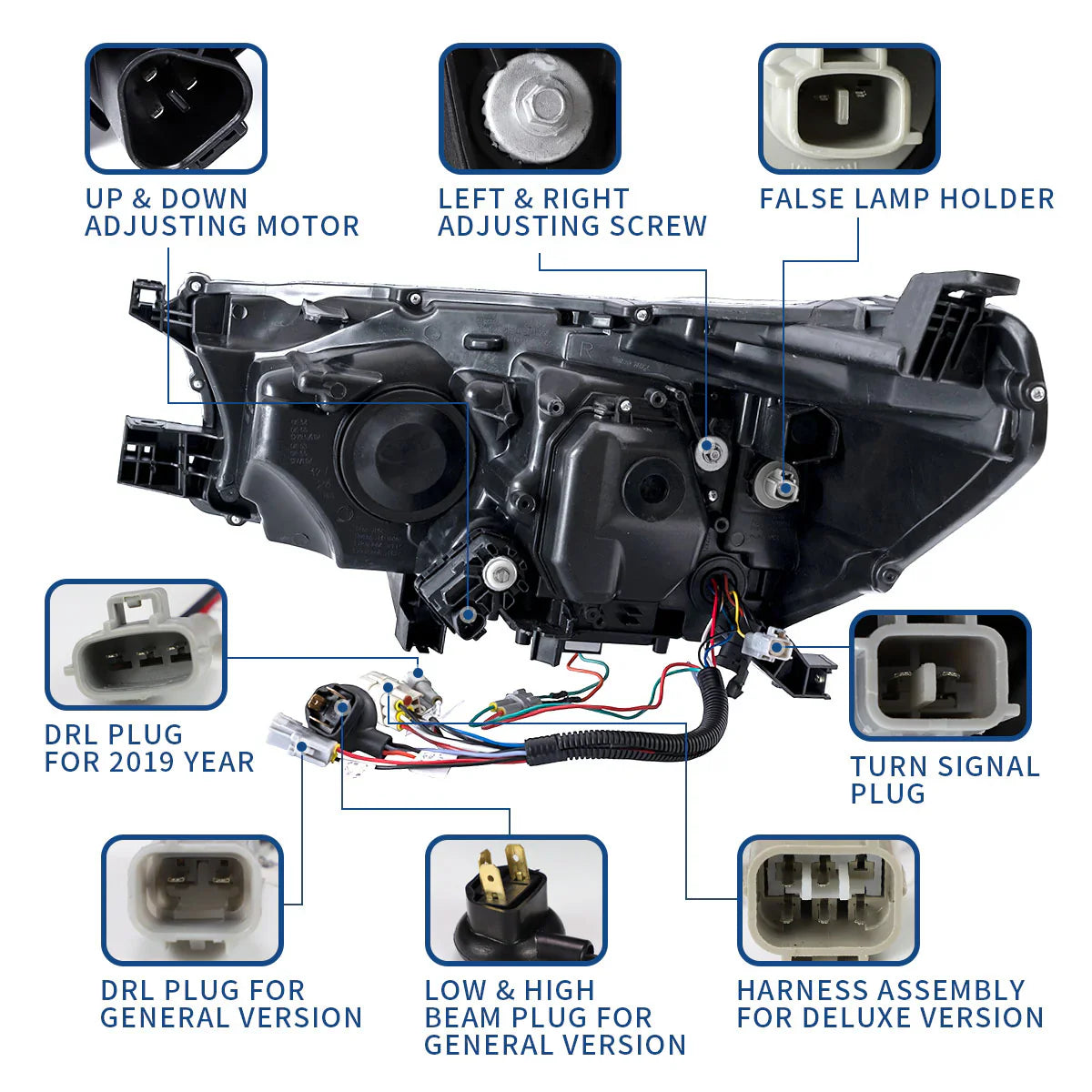 VLAND LED Headlights For 2015-2020 Toyota Hilux N80