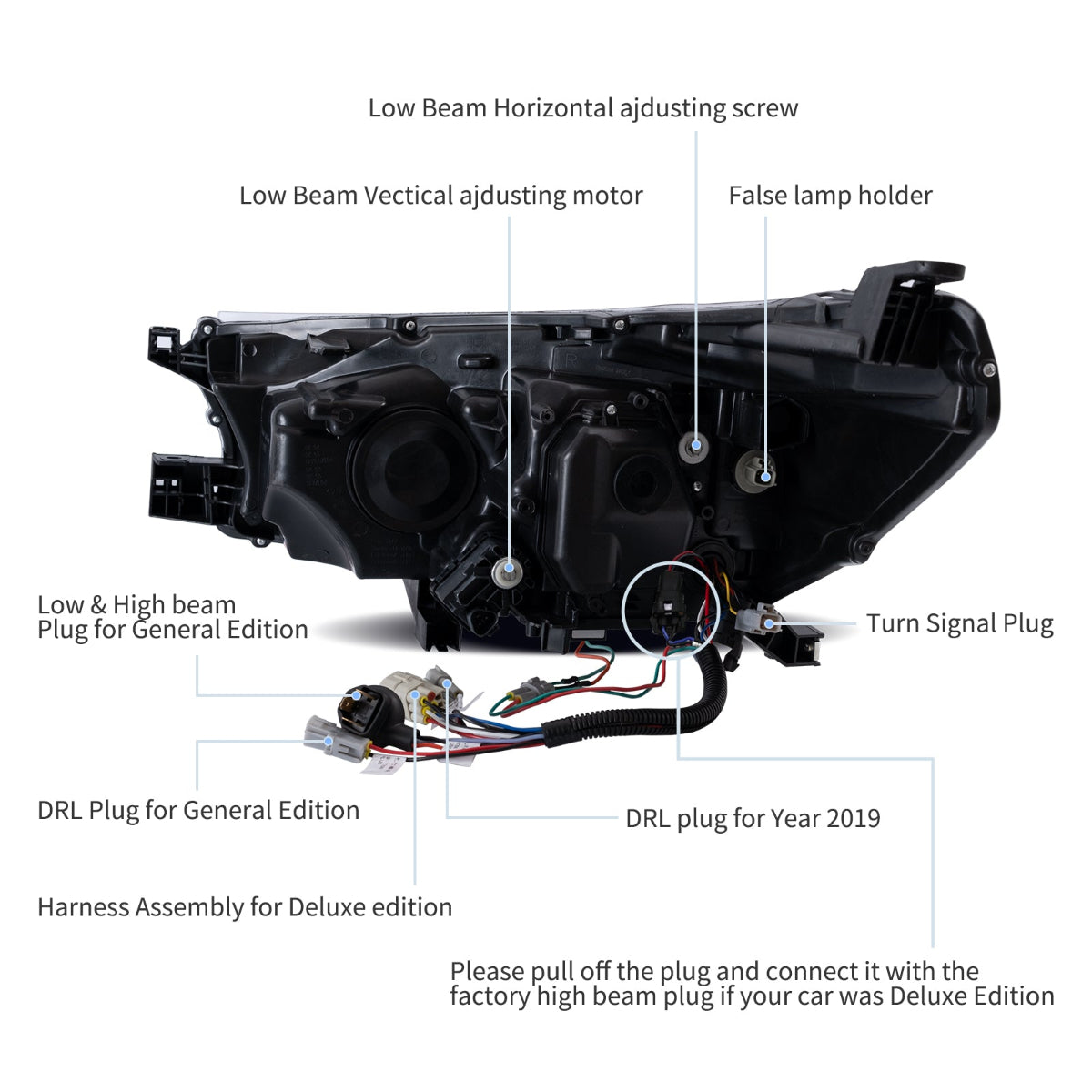 VLAND LED Headlights For 2015-2020 Toyota Hilux N80