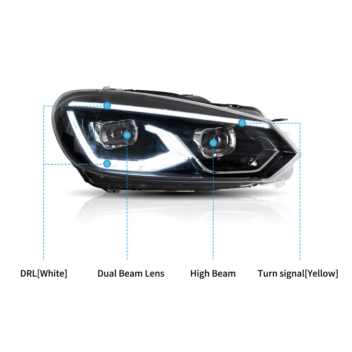 VLAND LED Headlights For 2009-2014 Volkswagen Golf 6 MK6 Canada