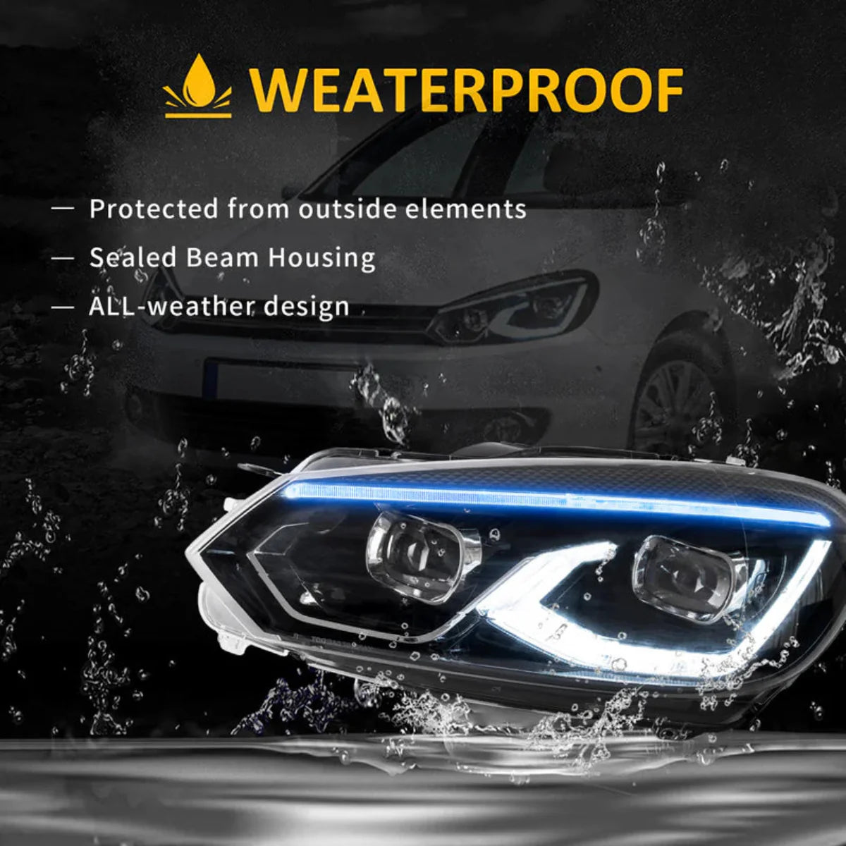 VLAND LED Headlights For 2009-2014 Volkswagen Golf 6 MK6 Canada