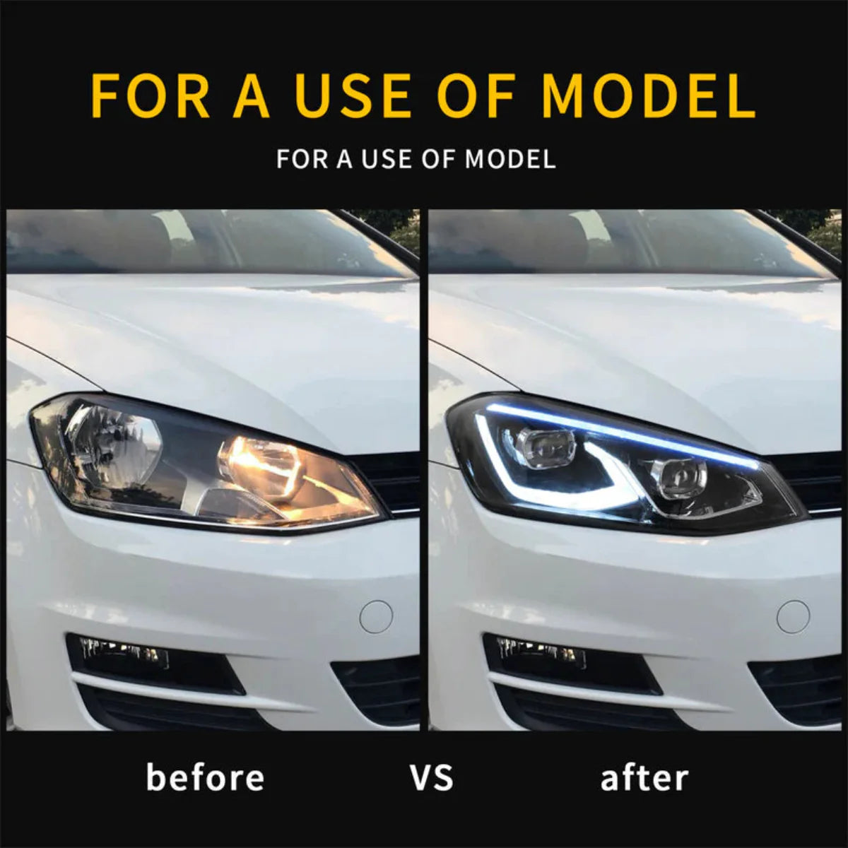 VLAND LED Headlights for 2015-2017 Volkswagen Golf 7 / MK7