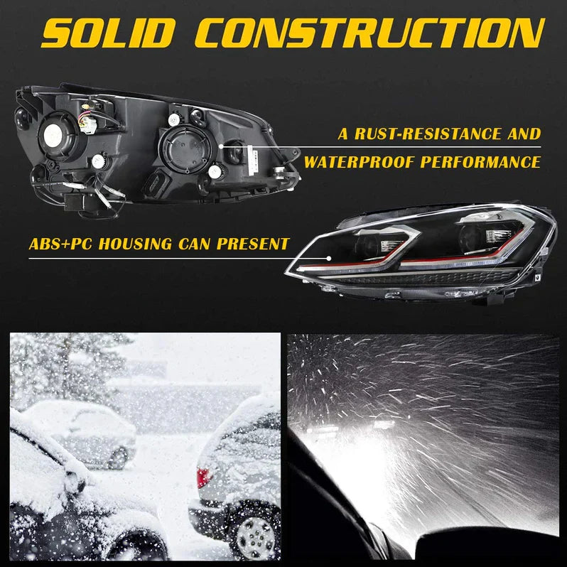 VLAND Full LED Headlights for 2015-2017 Volkswagen Golf MK7 Canada