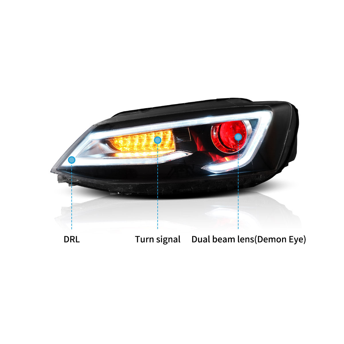 VLAND Headlights For 2012-2018 Volkswagen Jetta/Sagitar MK6 Canada