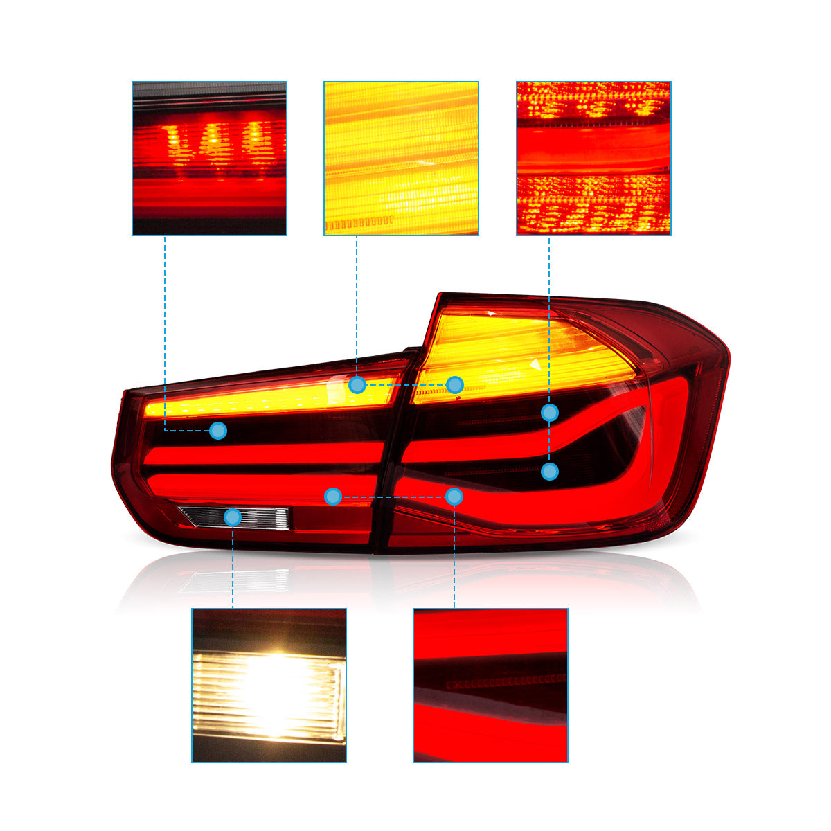 VLAND LED Tail Lights For 2012-2019 BMW 3 Series F30 F80 F35 Canada