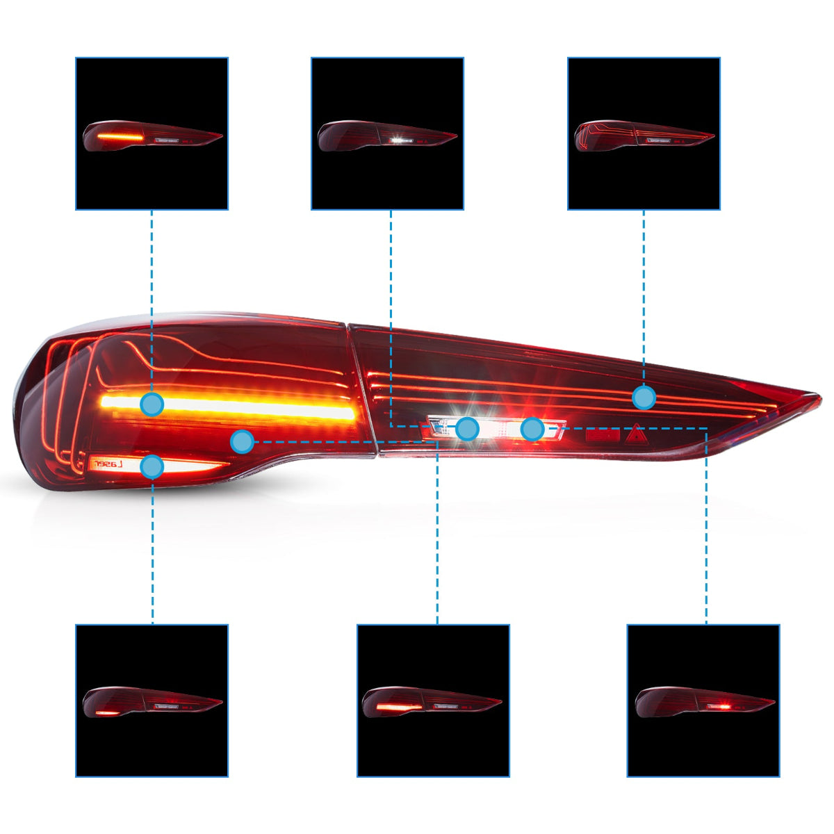 VLAND LED Taillights CSL Style For 2021-2024 BMW 4-Series M4 G22/G23/G26/G82/G83 Canada