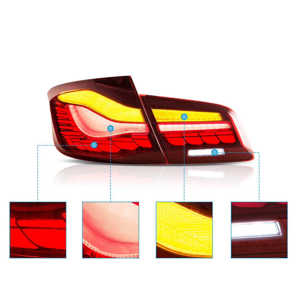VLAND OLED Taillights For 2011-2017 BMW 5 Series M5 F10/F18 Canada