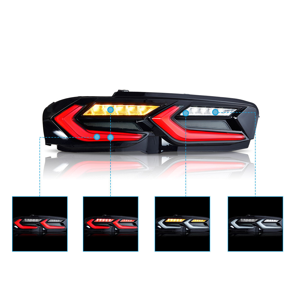 VLAND LED Taillights For 2019-2024 Chevrolet Camaro Canada