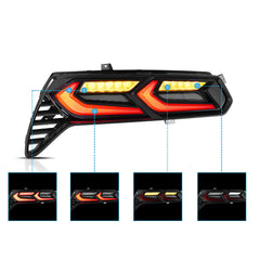 Clearance-2014–2019 Chevrolet Corvette C7 Red Clear Taillights Canada