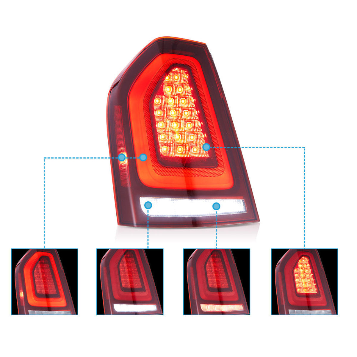 VLAND LED Taillights For 2011-2014 Chrysler 300 & Lancia Thema Canada