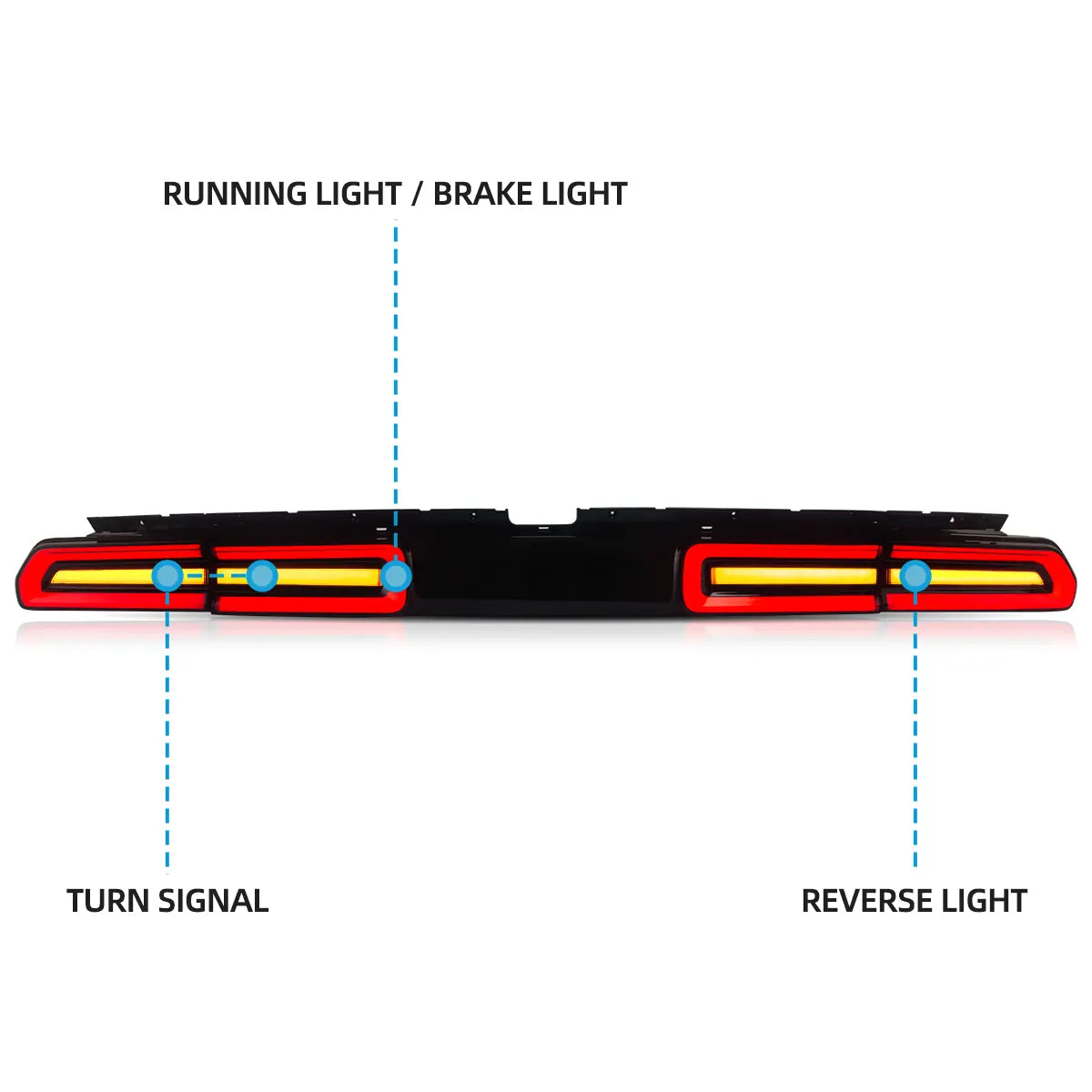 VLAND LED Tail Lights for Dodge Challenger 2008-2014 Canada