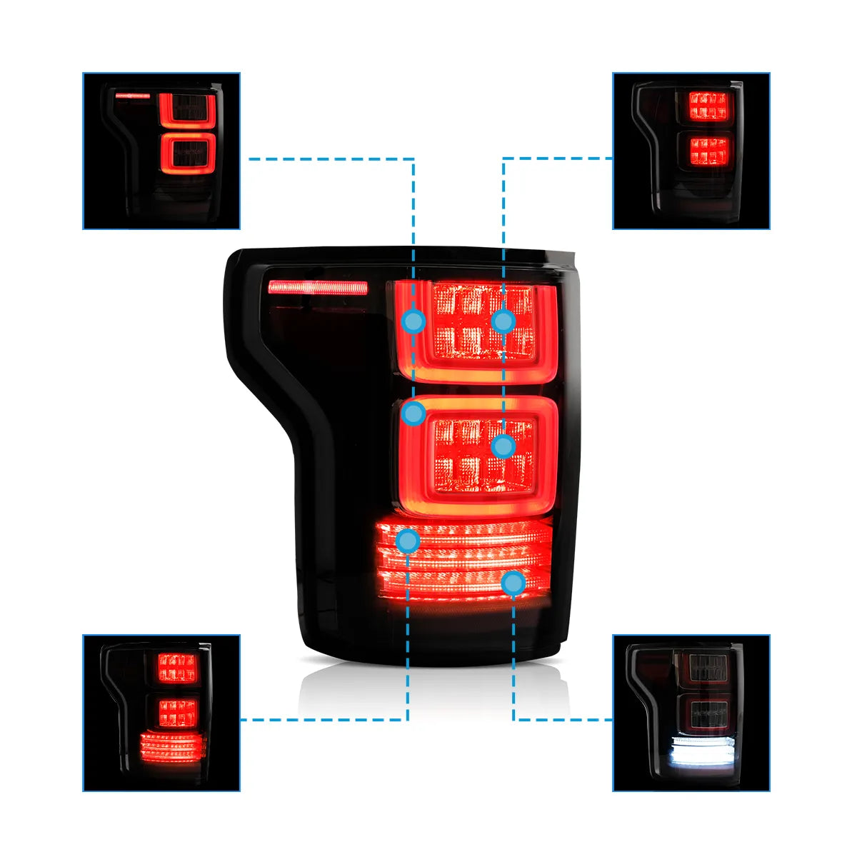 VLAND LED Tail Lights For 2015-2020 Ford F150 13th Gen(P552) Canada
