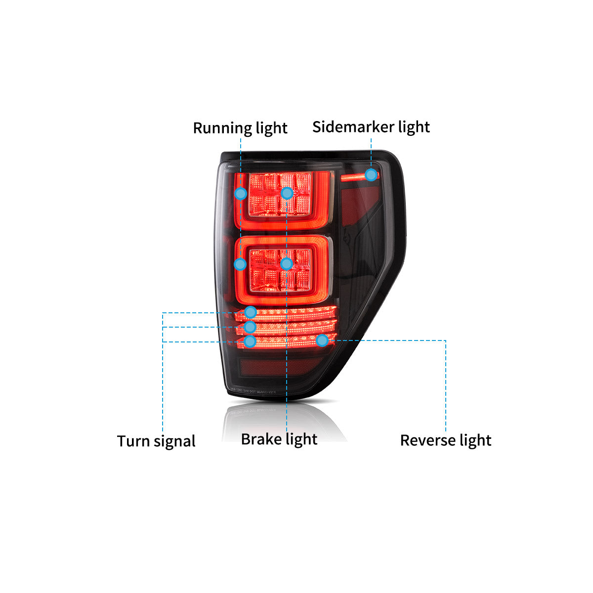 VLAND LED Tail Lights For Ford F150 2009-2014 12th Gen Canada