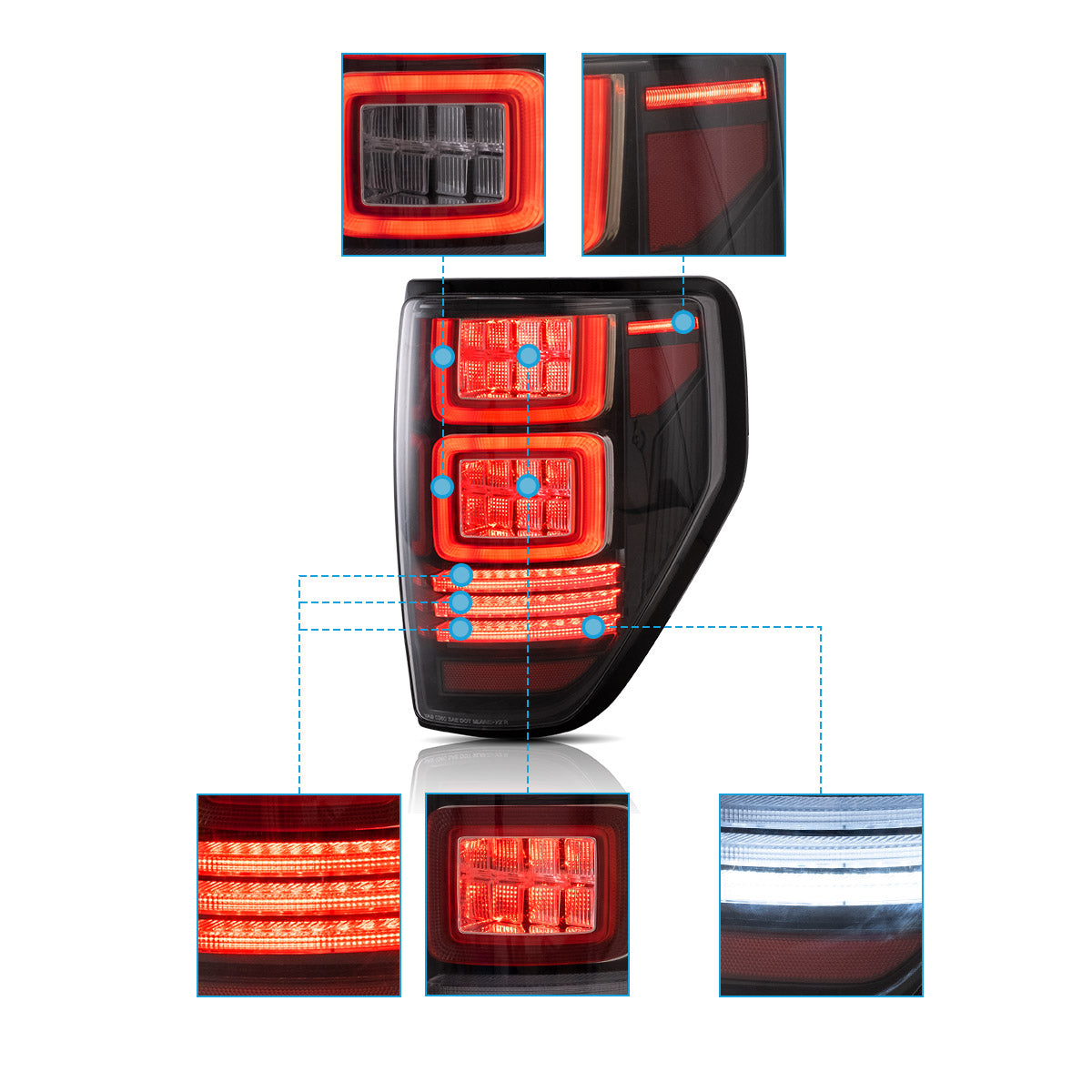 VLAND LED Tail Lights For Ford F150 2009-2014 12th Gen Canada