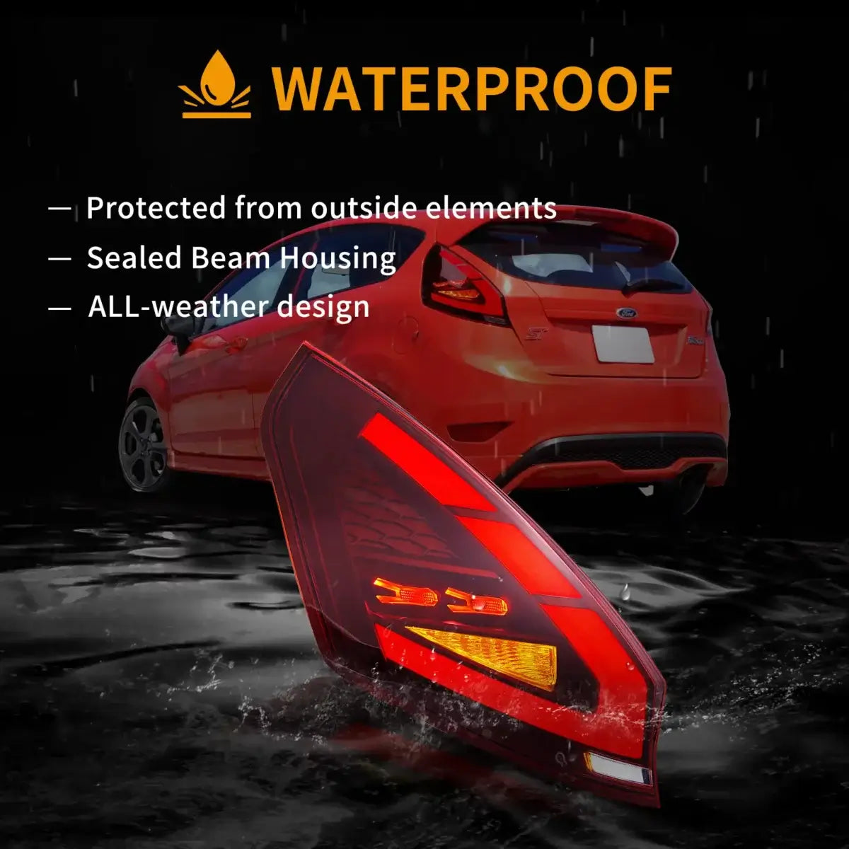 Vland LED taillights For 2009-2017 Ford Fiesta Hatchback/Van Canada