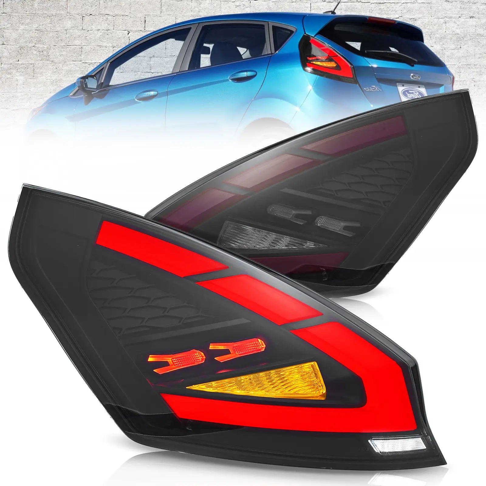 Vland LED taillights For 2009-2017 Ford Fiesta Hatchback/Van Canada