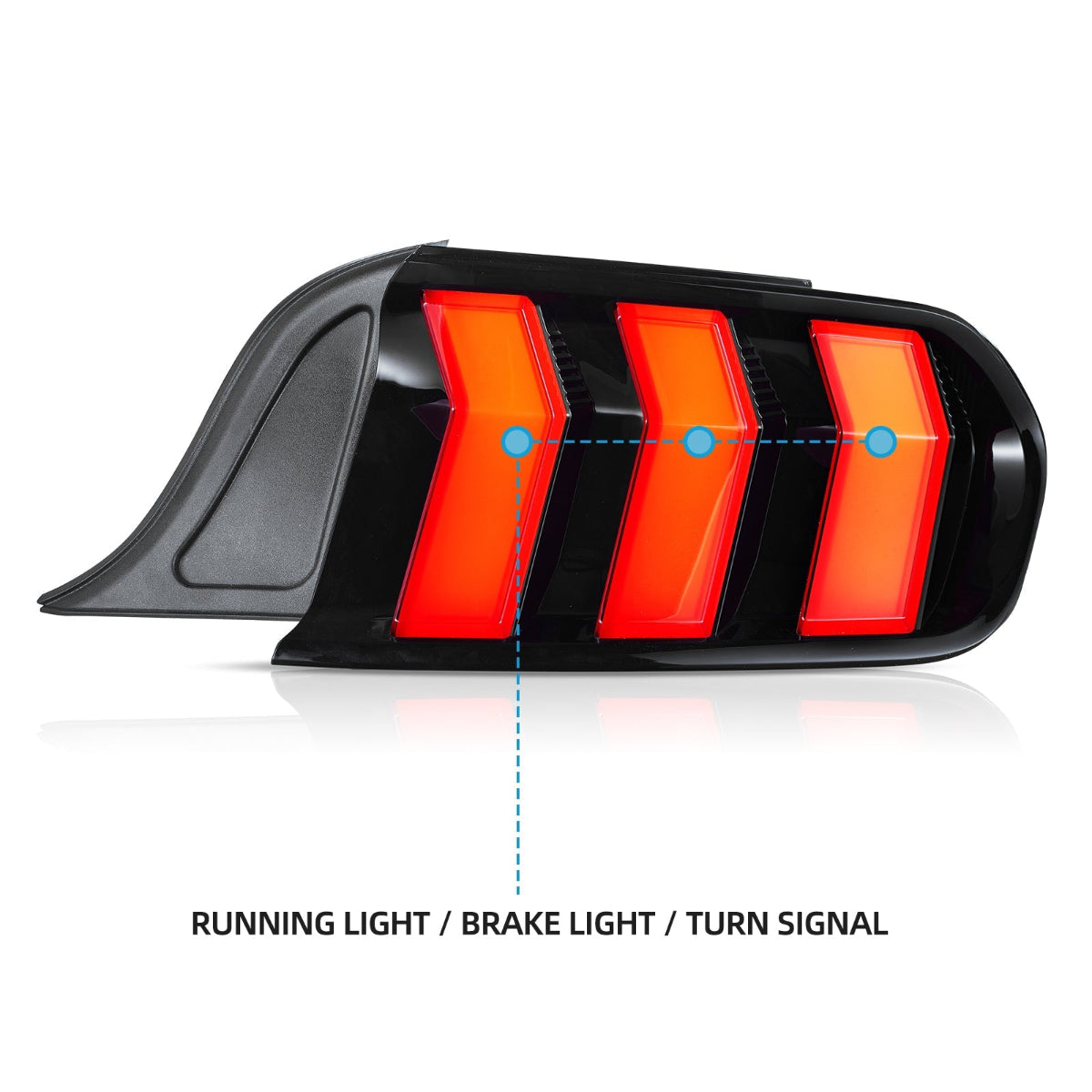VLAND LED Taillights For 2015-2023 Ford Mustang S550 with 5 Modes turn signal Canada