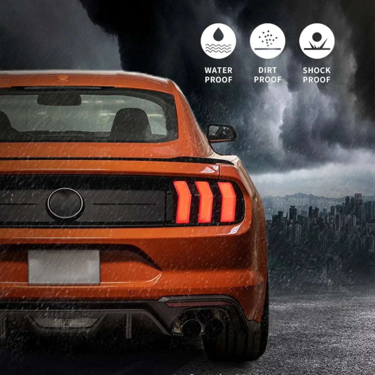 VLAND LED Taillights For 2015-2023 Ford Mustang S550 with 5 Modes turn signal Canada