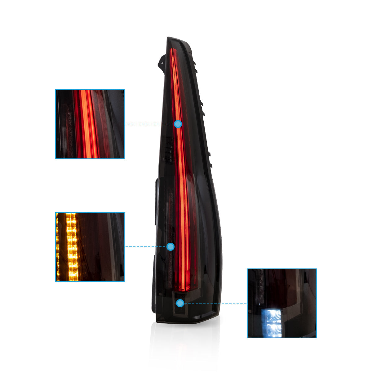 VLAND LED Tail Lights For 2007-2014 GMC Yukon Chevrolet Tahoe Suburban Canada