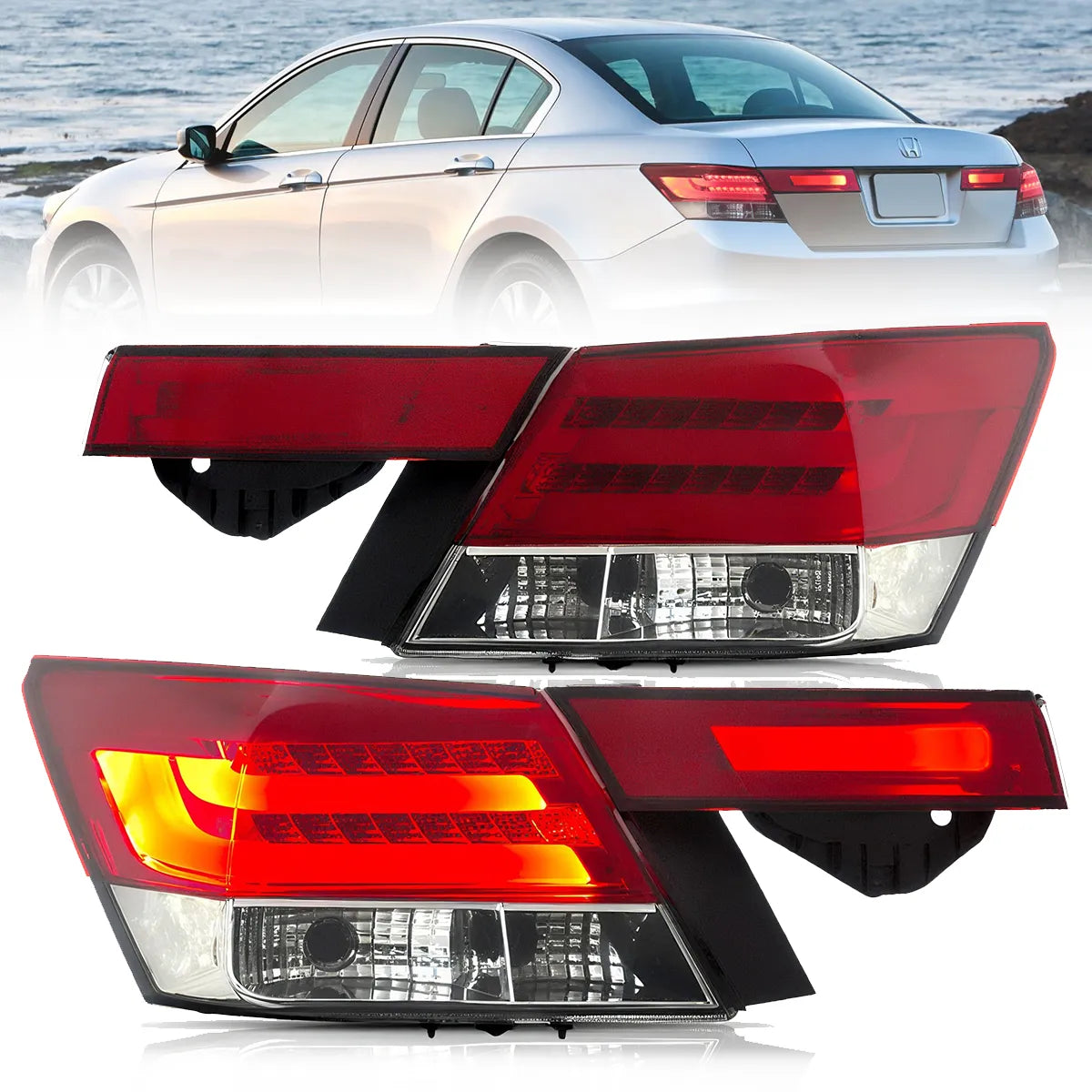 VLAND LED Tail lights For Honda Accord Inspire 2008-2012 [4PCS]