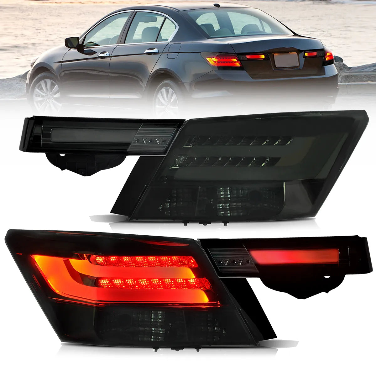 VLAND LED Tail lights For Honda Accord Inspire 2008-2012 [4PCS]