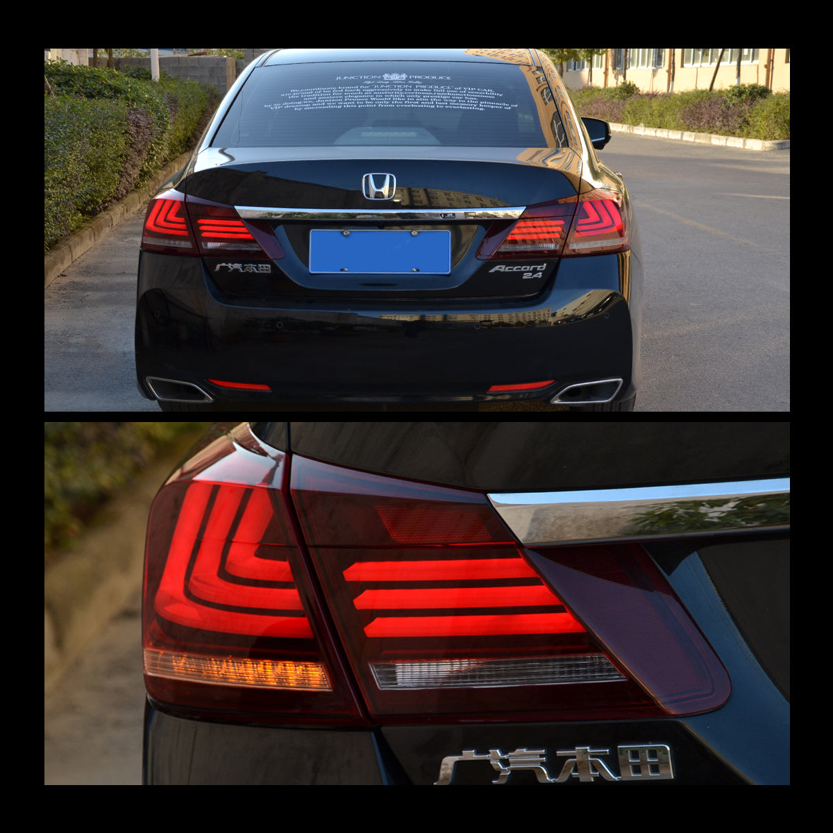 Clearance-2013-2015 Honda Accord Red Clear Tail lights Canada