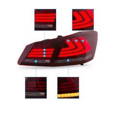 Clearance-2013-2015 Honda Accord Red Clear Tail lights Canada