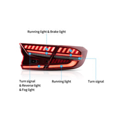 VLAND LED Tail Lights for Honda Accord 2018-2022 Sedan Canada