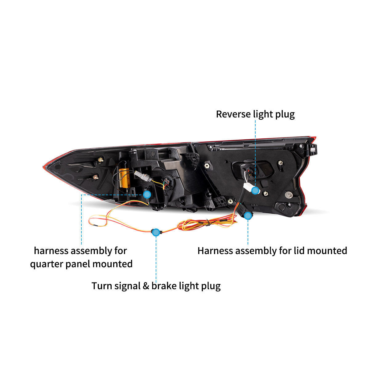 VLAND LED Tail Lights for Honda Accord 2018-2022 Sedan Canada