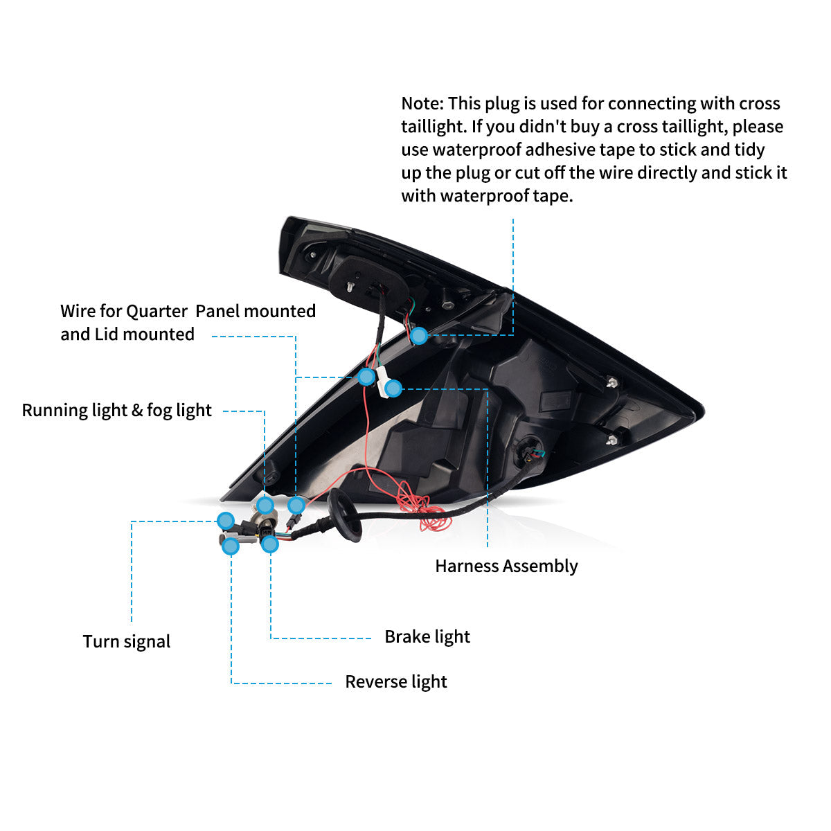 VLAND LED Taillights For 2018-2021 Honda Civic Canada