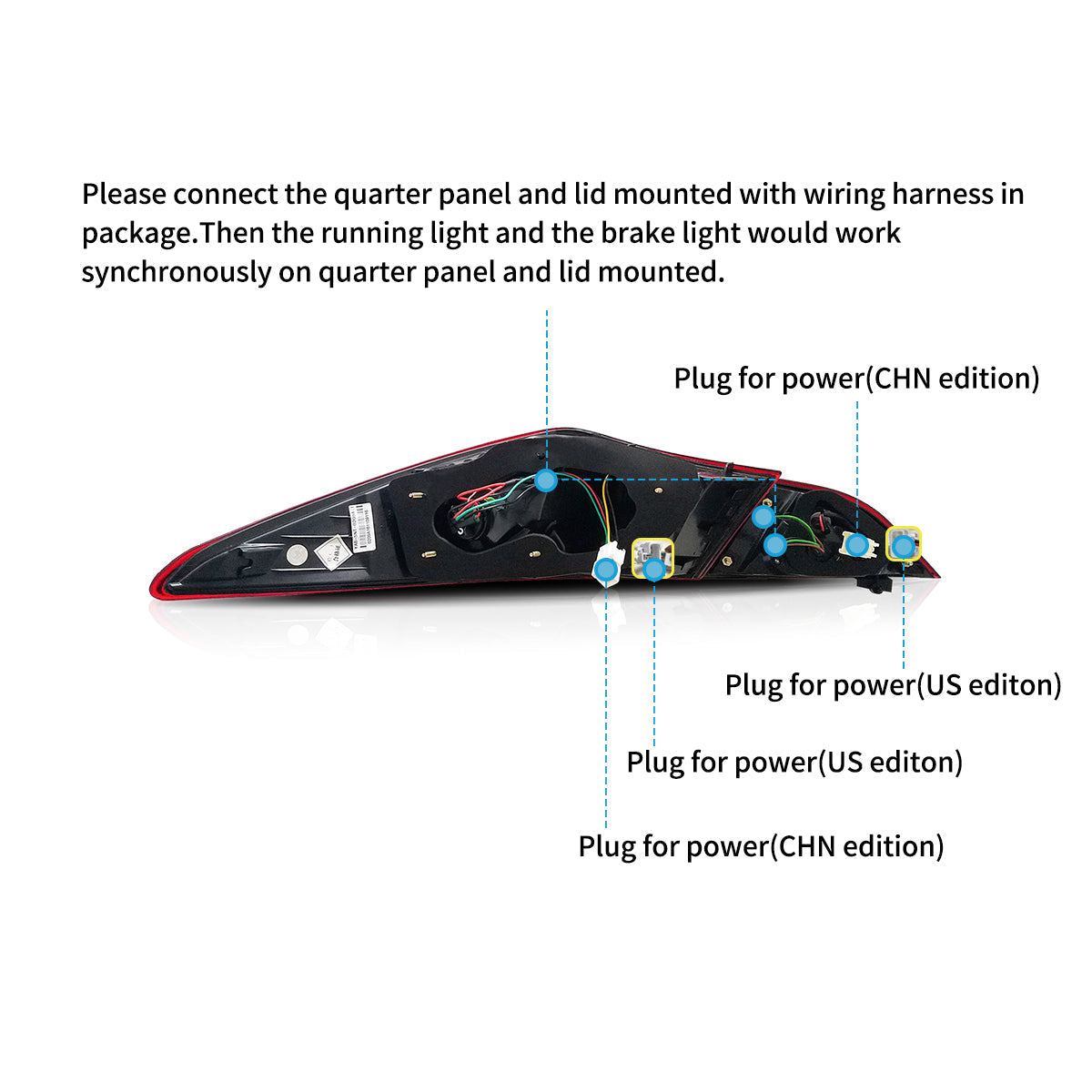 Vland LED Tail Lights for Hyundai Sonata 2011-2014 Canada