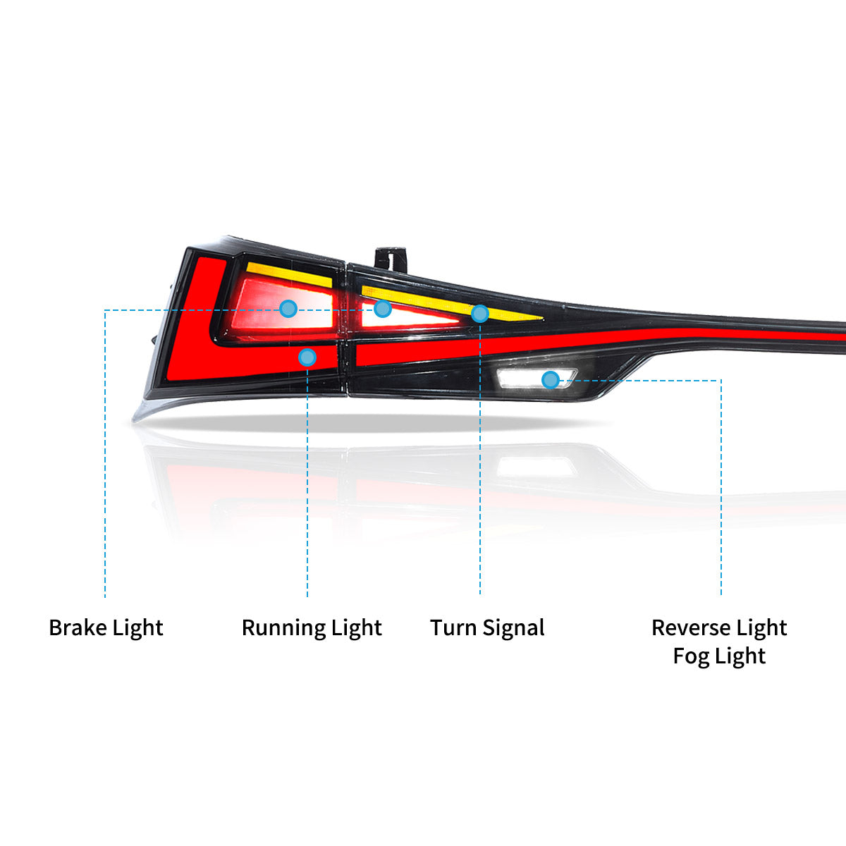 VLAND LED Taillights For 2014-2019 lexus IS 250 200t 300h F Sport Canada